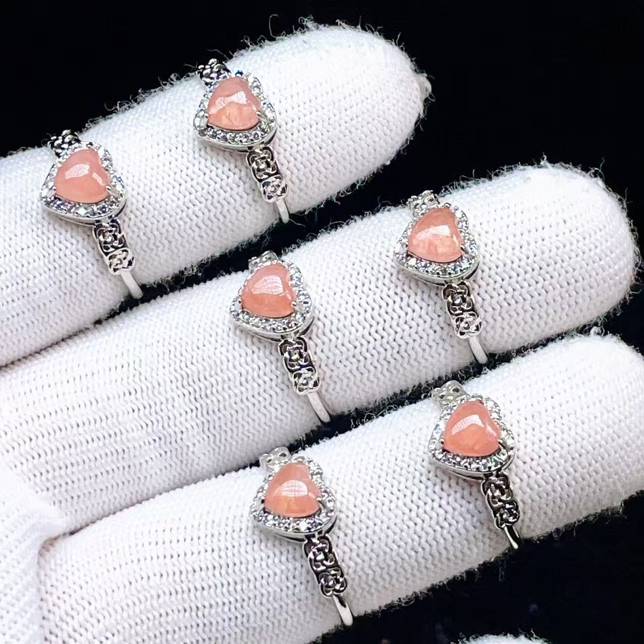 PROME 天然石・特別仕様品・限定品・再入荷不可・インカローズ・白銅（キュプロニッケル）製・指輪・フリーサイズ・P6885