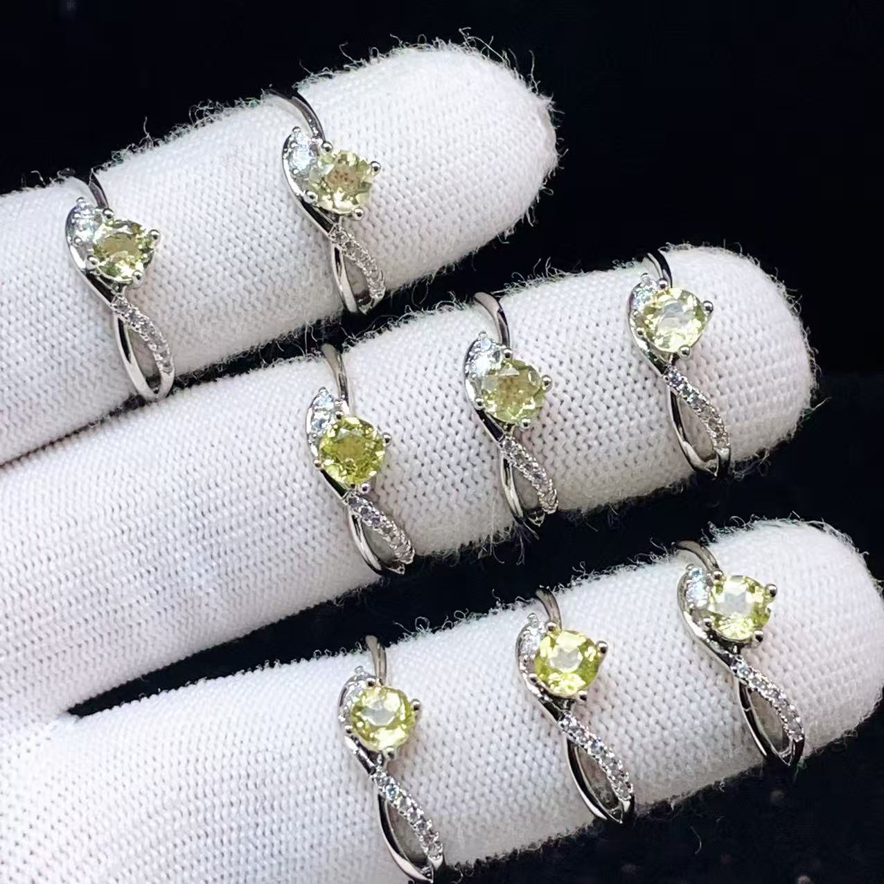 PROME 天然石 特別仕様品・限定品・再入荷不可・レモンクォーツ・白銅指輪・フリーサイズ・P6983