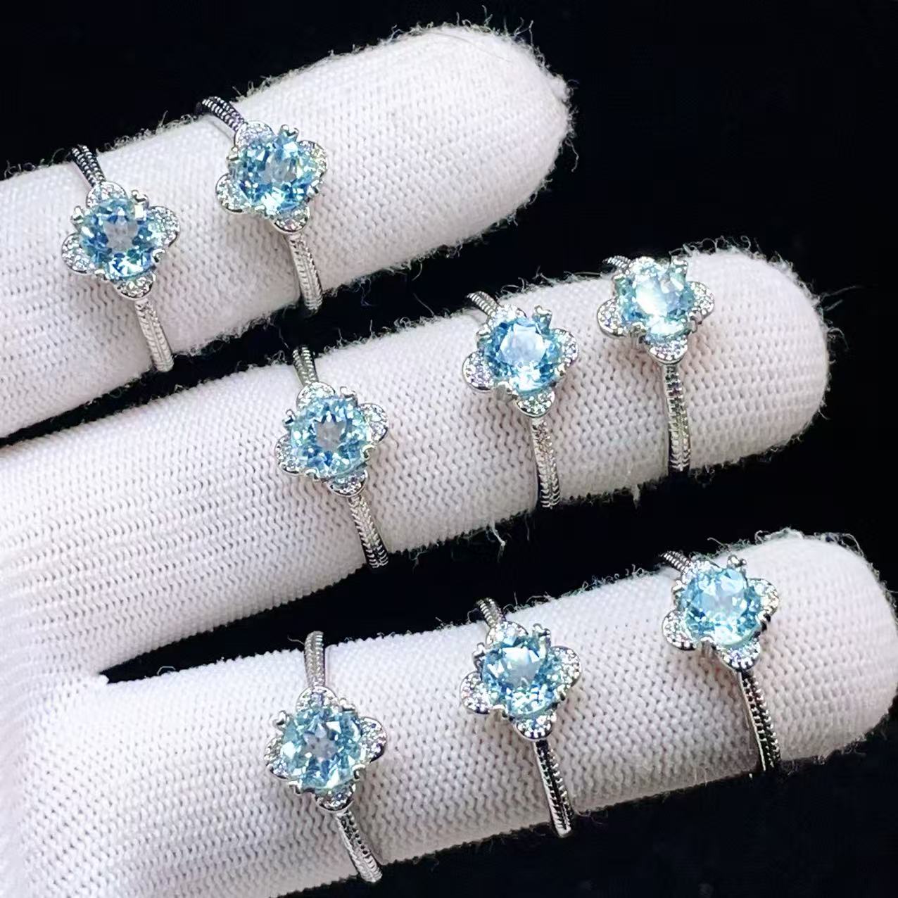 PROME 天然石 特別仕様品・限定品・再入荷不可・トパーズ・白銅指輪・フリーサイズ・P7585