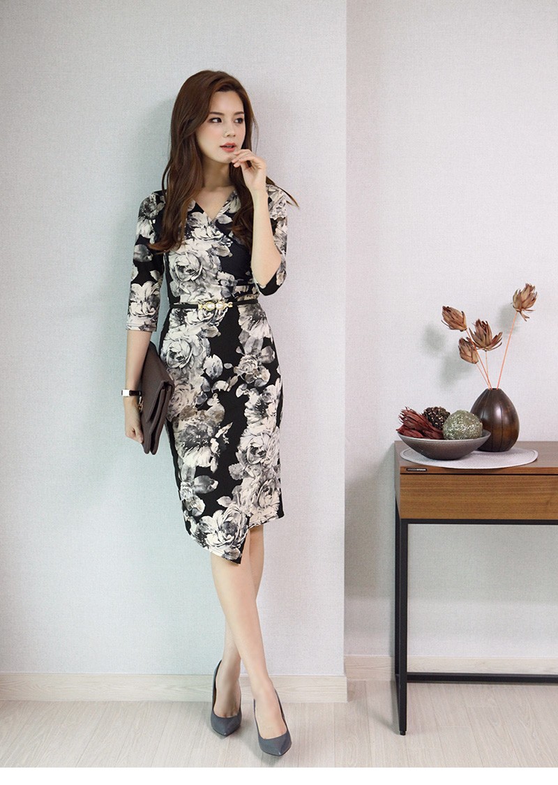 【海外限定】GinaBacconi ワンピース☆Jeselle Floral Printed B JILL by JILL STUART（ジルバイジルスチュアート）の