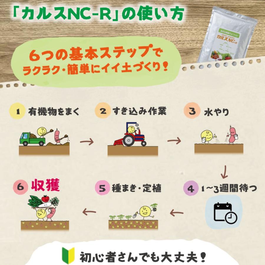 ポイント5倍 カルスＮＣ-Ｒ 1kg（粉状）微生物資材 土壌改良剤 ガーデニング 芝生 土壌 堆肥 農業 家庭菜園 花 植物 畑 枯れ葉 生ごみ  リサイクル プランター