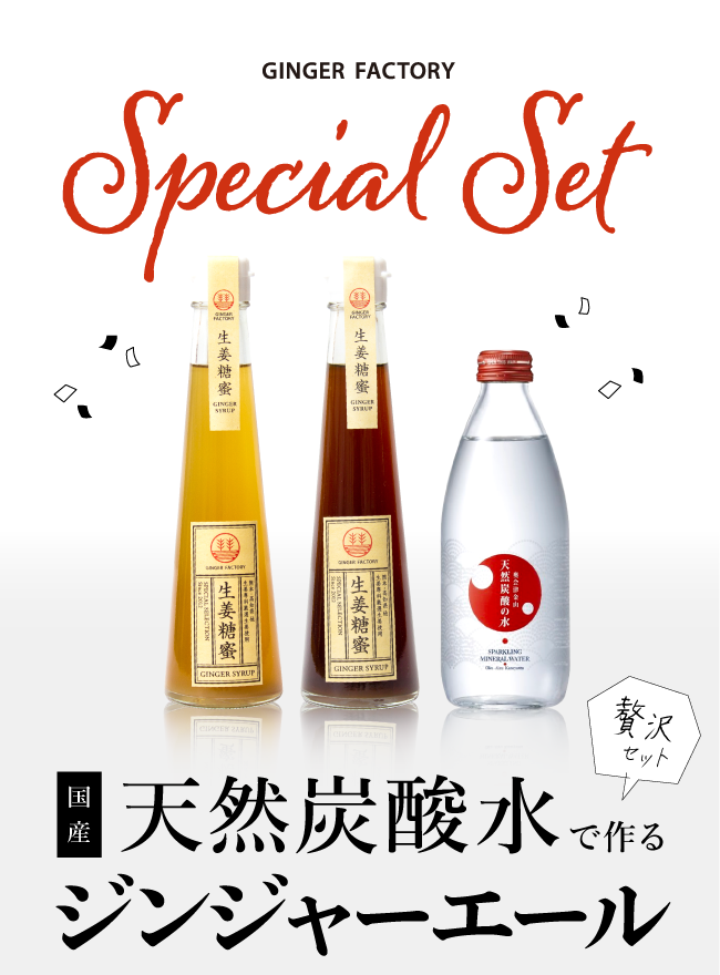 ジンジャーエール 国産天然炭酸水で作ろうセット 甜菜糖【2本箱】国産