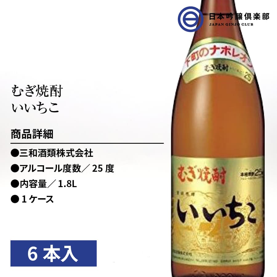 特別セール品】 送料無料 麦焼酎 いいちこ 20度 パック 1800ml 6本 三