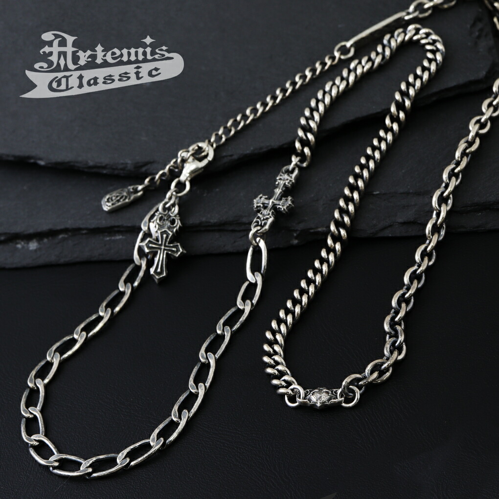 Artemis Classic シルバー925 チェーン ネックレス 約45cm Artemis Classic（アルテミスクラシック） クロス ミックス ネックレス
