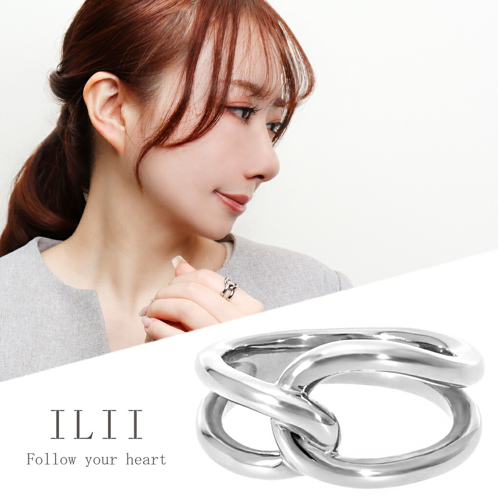 ILII イリィ ツイスト ストリング ステンレス リング 9~15号サージカルステンレス 金属アレルギーフリー 指輪 レディース メンズ シンプル 幅広｜ginnokura