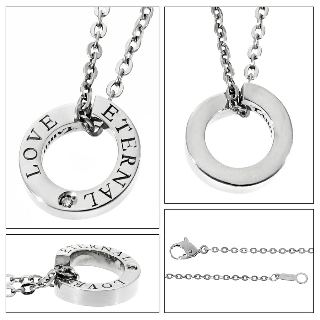 LAIRD レアド 天然 ダイヤモンド リング ステンレス ペアネックレス