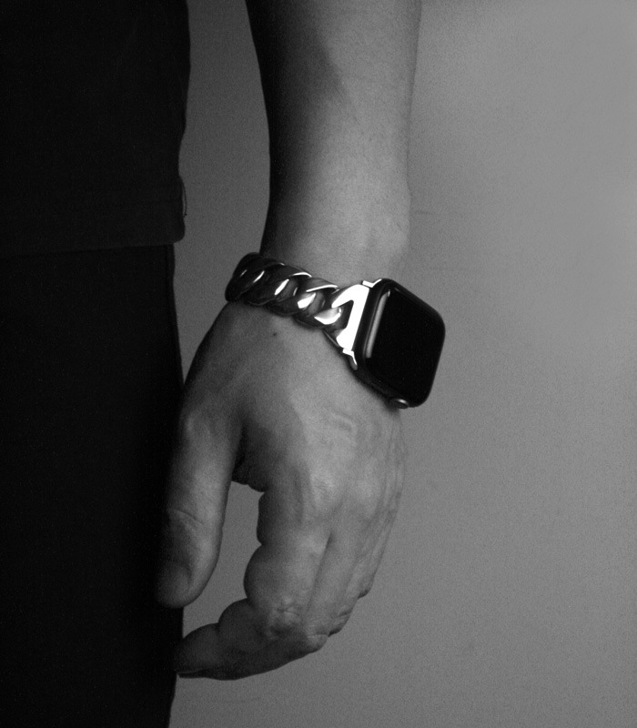 ArgentGleam Classic アージェントグリームクラシック シルバー925 ブレスレット APPLE WATCH CHAIN BAND Curving Chain AB-487 ブランド ARGENT 爆買の画像