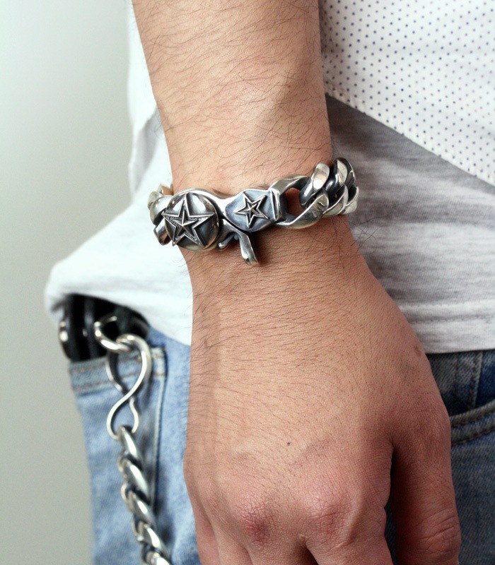 ArgentGleam Classic アージェントグリームクラシック シルバー925 ブレスレット Wide AGB-045 ブランド ARGENT GLEAM アクセサリー 爆買の画像