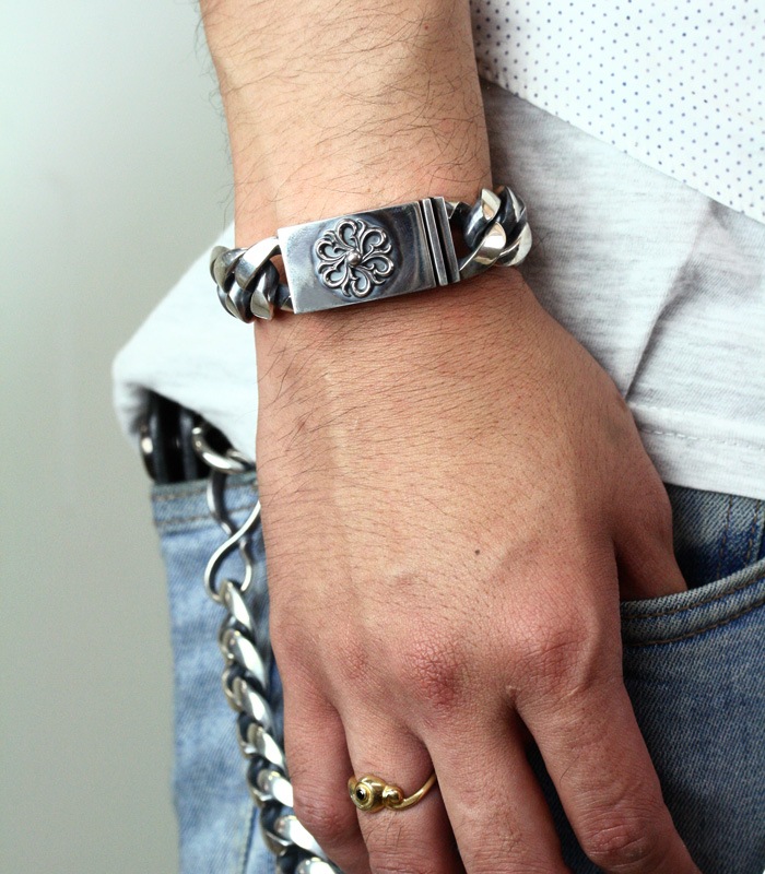 ArgentGleam Classic アージェントグリームクラシック シルバー925 ブレスレット Wide AGB-069 ブランド ARGENT GLEAM アクセサリー 爆買の画像
