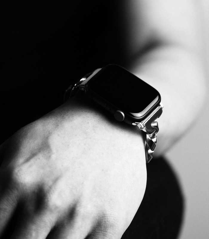 ArgentGleam Classic アージェントグリームクラシック シルバー925 ブレスレット APPLE WATCH CHAIN BAND PLAIN 49mm 45mm 44mm 42mm AGB-180 爆買の画像
