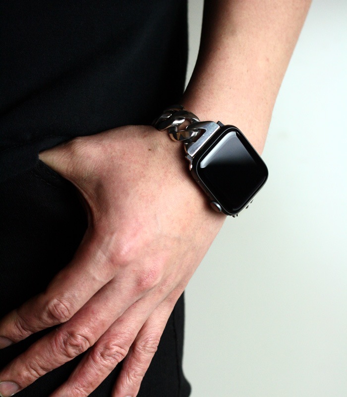 ArgentGleam Classic アージェントグリームクラシック シルバー925 ブレスレット APPLE WATCH CHAIN BAND PLAIN 49mm 45mm 44mm 42mm AGB-180 爆買の画像