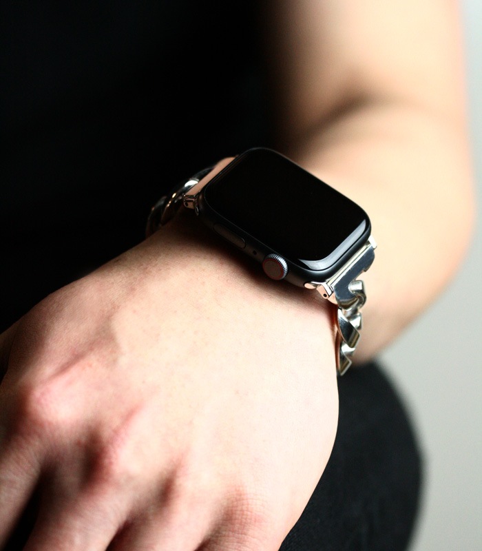 ArgentGleam Classic アージェントグリームクラシック シルバー925 ブレスレット APPLE WATCH CHAIN BAND PLAIN 49mm 45mm 44mm 42mm AGB-180 爆買の画像