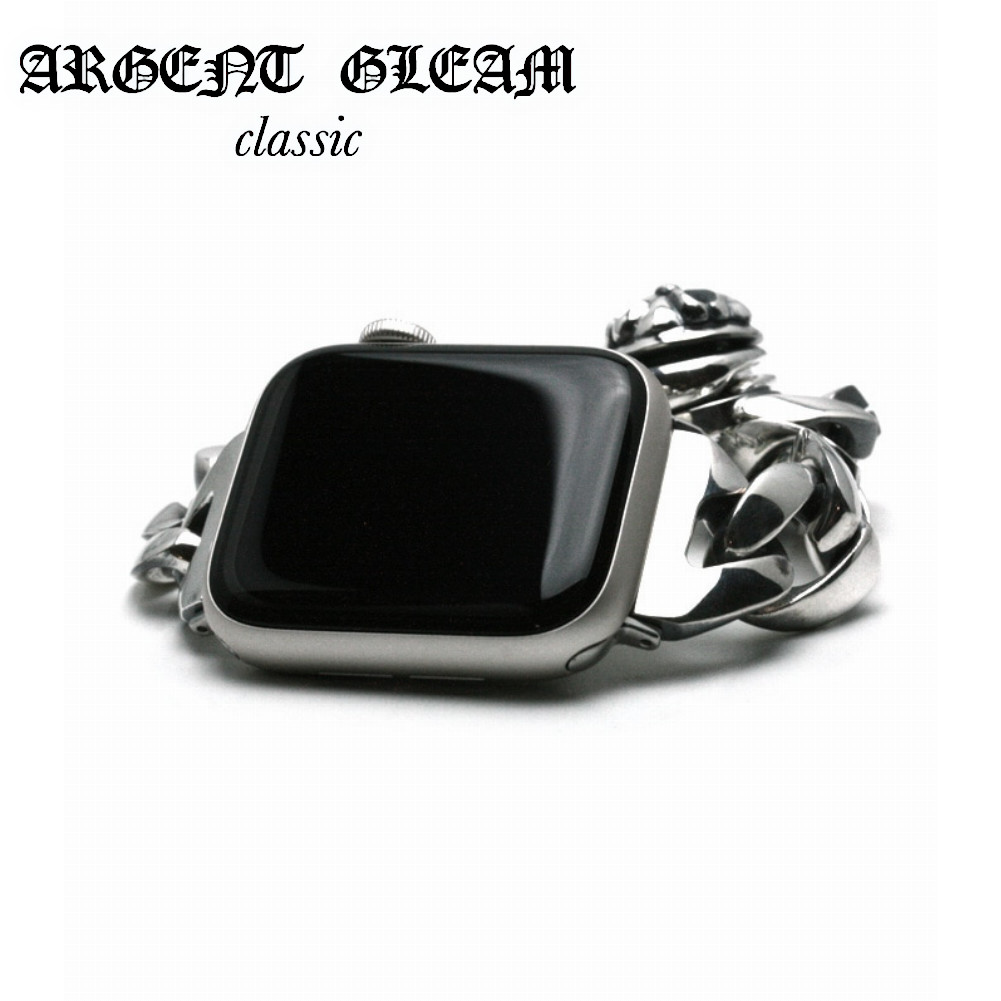 ArgentGleam Classic ȥ꡼९饷å С925 ֥쥹å APPLE WATCH CHAIN BAND CLIP 41mm 40mm 38mm AGB-184 ֥