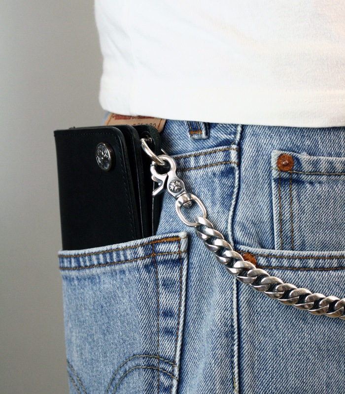 ArgentGleam Classic アージェントグリームクラシック シルバー925 ウォレットチェーン DoubleClip Narrow Walletchain AGC-041 ブランド ARGENT 爆買の画像