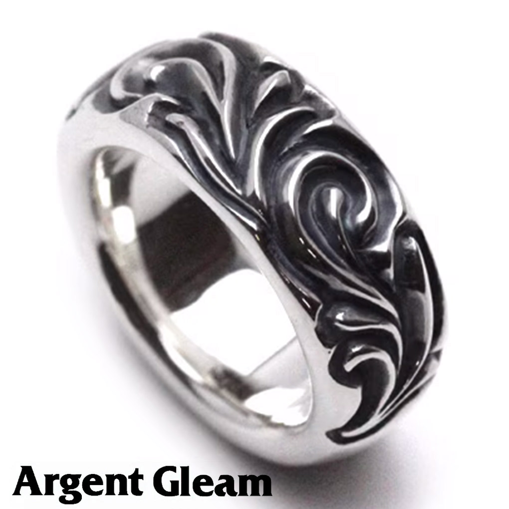 Argent Gleam シルバーリング ツイストデザイン　925 メンズ Argent Gleam シルバーリング ツイストデザイン 925