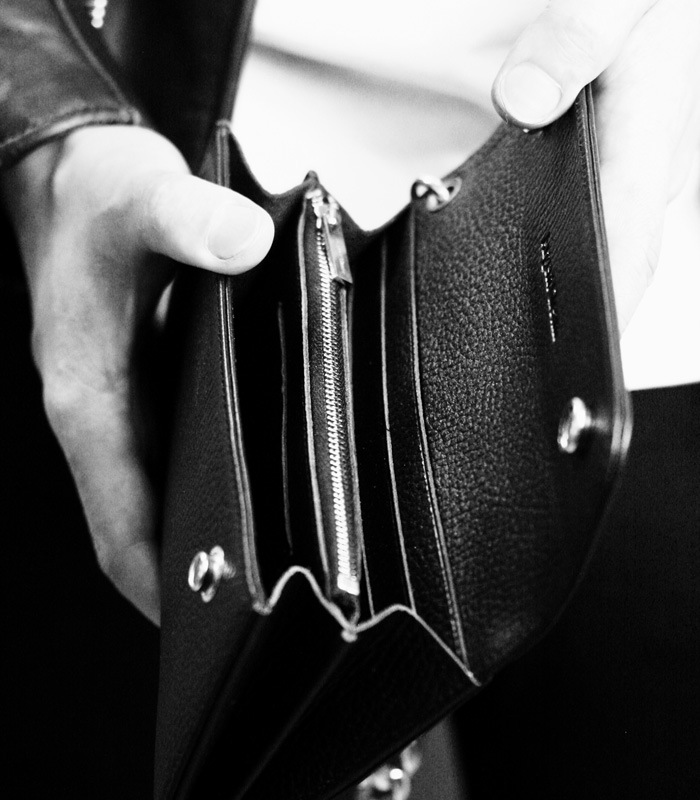 ArgentGleam Classic アージェントグリームクラシック シルバー925 財布 Long Wallet クロスボタン AGW-028 ブランド ARGENT GLEAM シルバー925製 爆買の画像