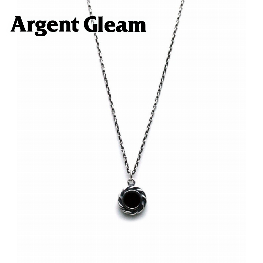 ArgentGleam アージェントグリーム シルバー925 ネックレス Flat Onyx Necklace AN-458 ブランド ARGENT GLEAM フラット プレート アジャスター 爆買