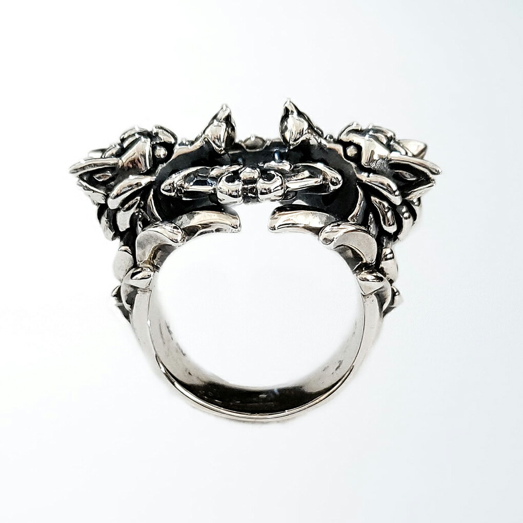 アトリエ縁 フェイシングケルベロス リング シルバー 指輪 7〜25号 ケルベロス ドアノッカー シルバー アクセサリー ブランド メンズ 男性 彼氏 夫 爆買の画像