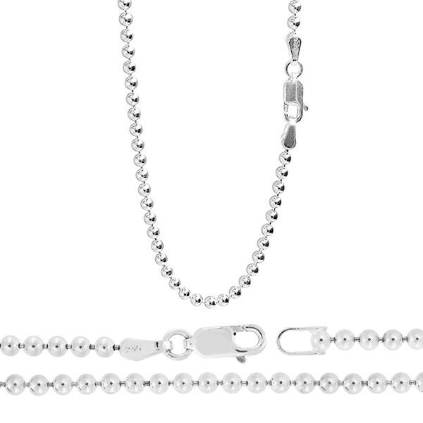 ボール チェーン ネックレス 925シルバー silver925 2.5 3 4 シルバー925 ボールチェーンネックレス 太め 太幅 8mm ボール