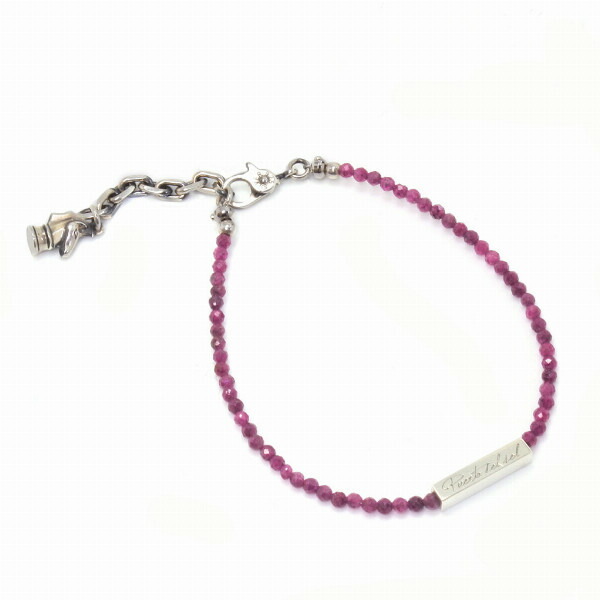 PUERTA DEL SOL カラー ストーン ブレスレット シルバー950 ユニセックス シルバーアクセサリー 銀 SV950 ブリタニアシルバー シルバーブレスレット 爆買の画像
