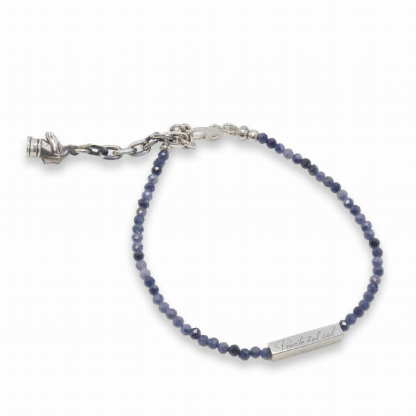 PUERTA DEL SOL カラー ストーン ブレスレット シルバー950 ユニセックス シルバーアクセサリー 銀 SV950 ブリタニアシルバー シルバーブレスレット 爆買の画像