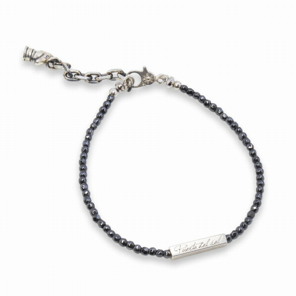 PUERTA DEL SOL カラー ストーン ブレスレット シルバー950 ユニセックス シルバーアクセサリー 銀 SV950 ブリタニアシルバー シルバーブレスレット 爆買の画像