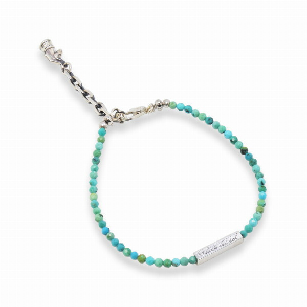 PUERTA DEL SOL カラー ストーン ブレスレット シルバー950 ユニセックス シルバーアクセサリー 銀 SV950 ブリタニアシルバー シルバーブレスレット 爆買の画像