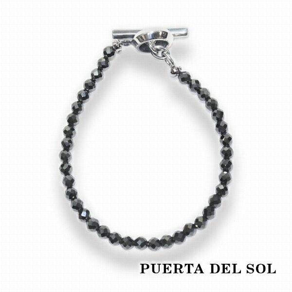 PUERTA DEL SOL カットヘマタイト ブレスレット ヘマタイト シルバー950 ユニセックス シルバーアクセサリー 銀 SV950 ブリタニアシルバー