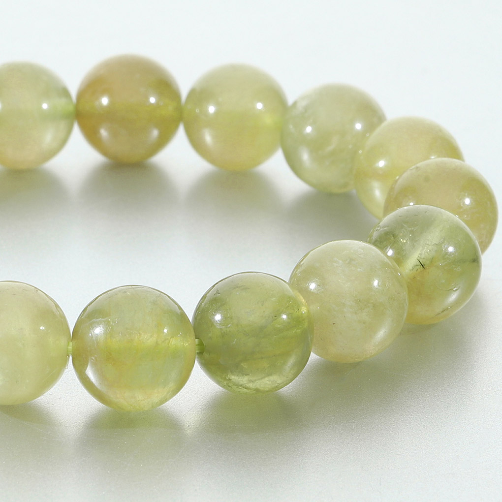 グリーンベリル　ブレスレット グリーンベリル ブレスレット 12.5mm 19cm メンズ L レディース LL