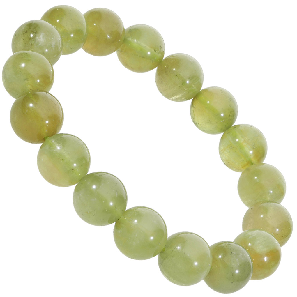 グリーンベリル ブレスレット 12.5mm 19cm メンズ L レディース LL