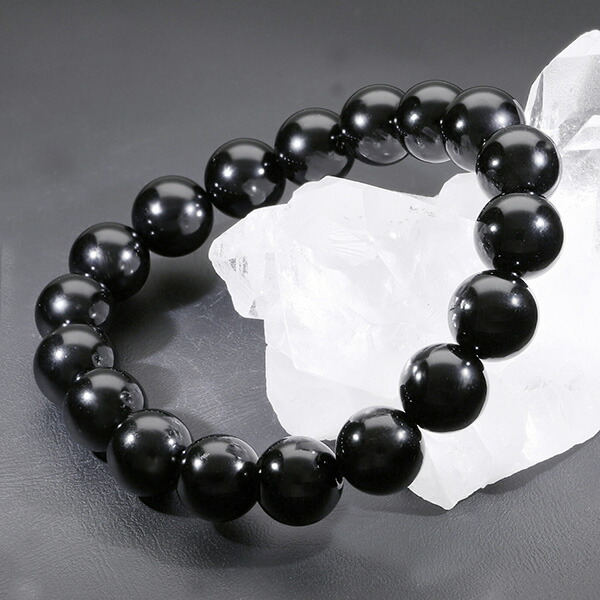 黒水晶 モリオン ブレスレット 10.3mm 16.5〜18.5cm S〜LL サイズ