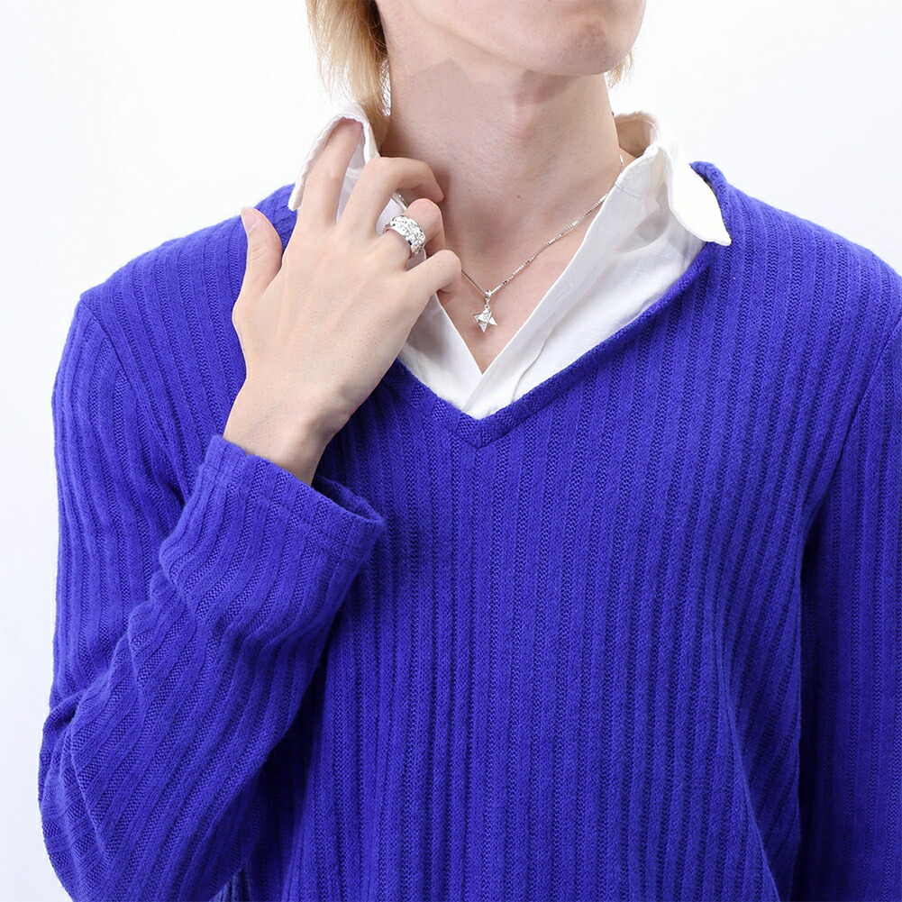 Velvet Lounge Delta Star デルタ スター ペンダント ホワイト ネックレス チェーン付き シルバー 925 星 立体 シンプル メンズ レディース 男性 女性 爆買の画像