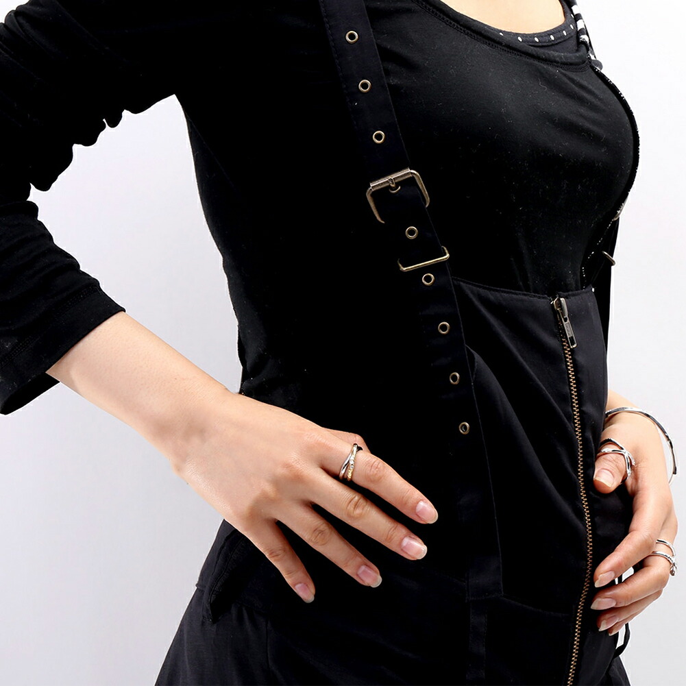 Velvet Lounge Intersect インターセクト リング ホワイト × ゴールド キュービックジルコニア 指輪 5〜23号 シルバー 925 2連 二連 シンプル 爆買の画像