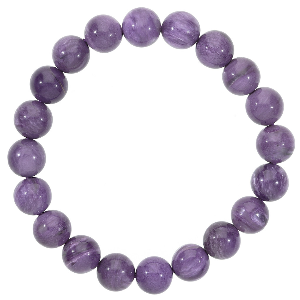 チャロアイト ブレスレット 9.3mm 17.5cm メンズ M レディース L