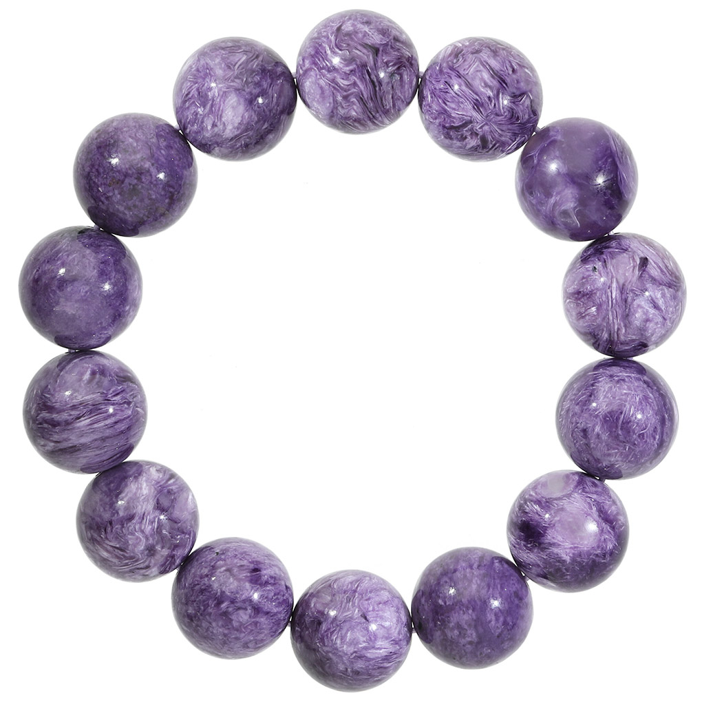 【大玉シリーズ】チャロアイト　18mm粒　内径18cm チャロアイト ブレスレット 大玉 14.2mm 18.5cm メンズ L レディース