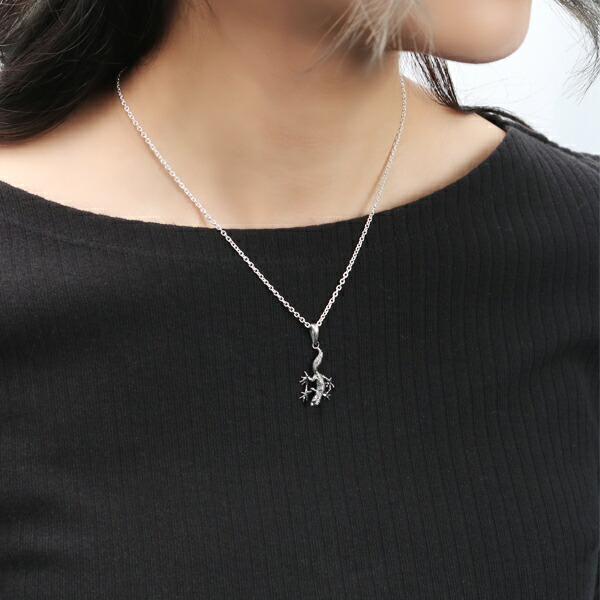 Cold I's レオパードゲッコー ペンダントトップ ネックレス シルバー
