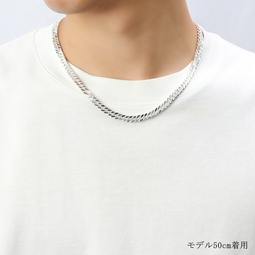 ダブル 喜平チェーン 幅約6.8mm 50cm シルバー925 シルバー シルバーチェーン ネックレス チェーン シルバーネックレス ネックレスチェーン 爆買の画像