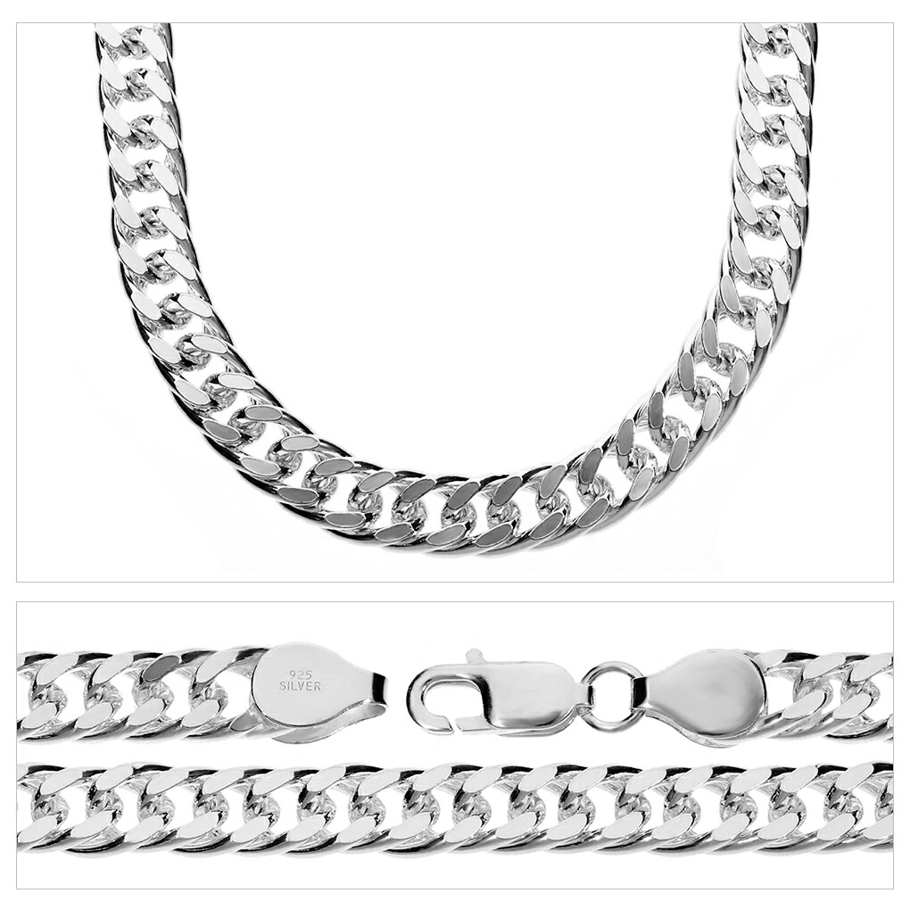 ダブル 喜平チェーン 幅約6.8mm 50cm シルバー925 シルバー シルバーチェーン ネックレス チェーン シルバーネックレス ネックレスチェーン 爆買の画像