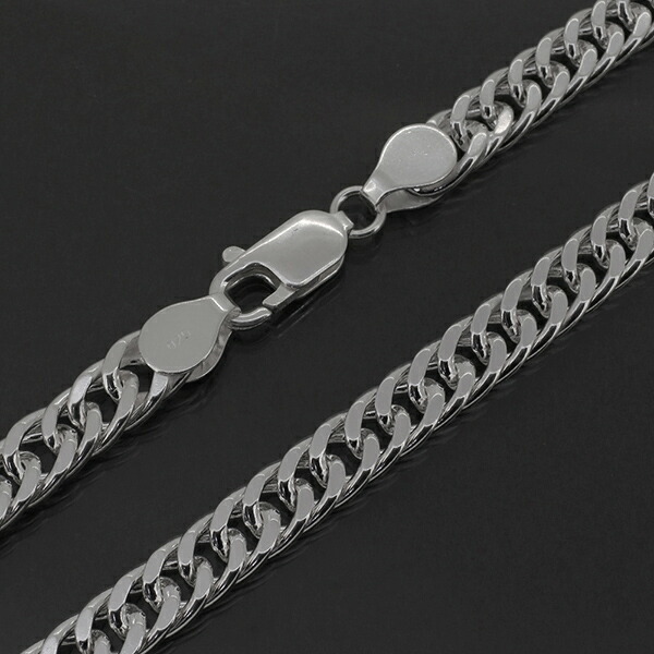 シルバーチェーン ネックレス チェーン ダブル喜平チェーン 極太 幅約