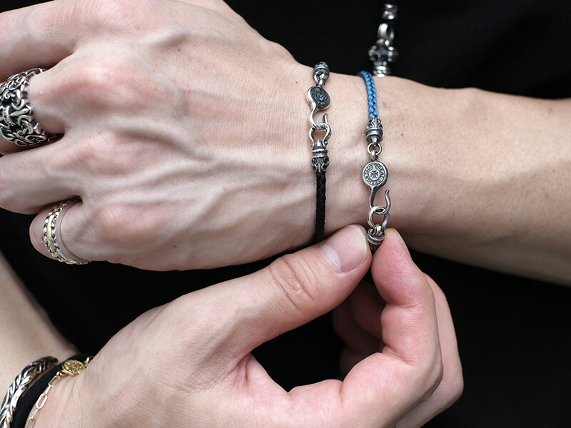 DEAL DESIGN ディールデザイン スクロールロープブレス シルクコード ブレスレット シルバーブレス シルバー925 メンズ コード 刻印 ロープ