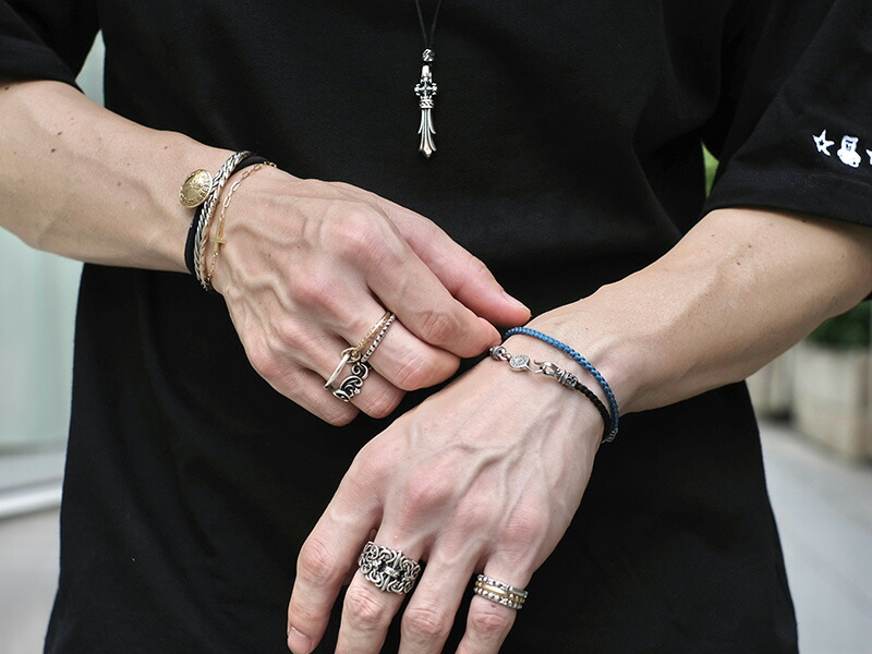 DEAL DESIGN ディールデザイン スクロールロープブレス シルクコード ブレスレット シルバーブレス シルバー925 メンズ コード 刻印 ロープ