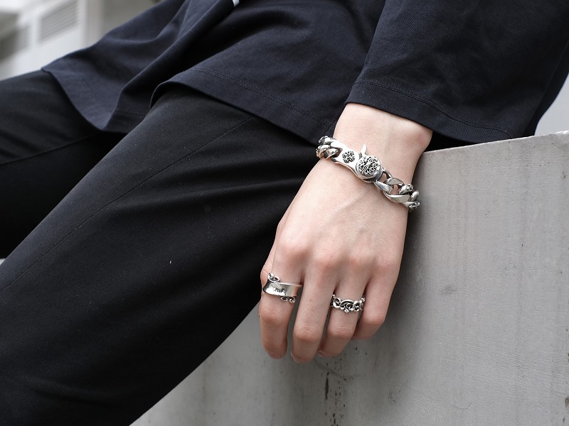 DEAL DESIGN ディールデザイン クラシッククロスブレス ミックス ブレスレット シルバーブレス シルバー925 メンズ クラシッククロス 彫刻 ミックス 爆買の画像