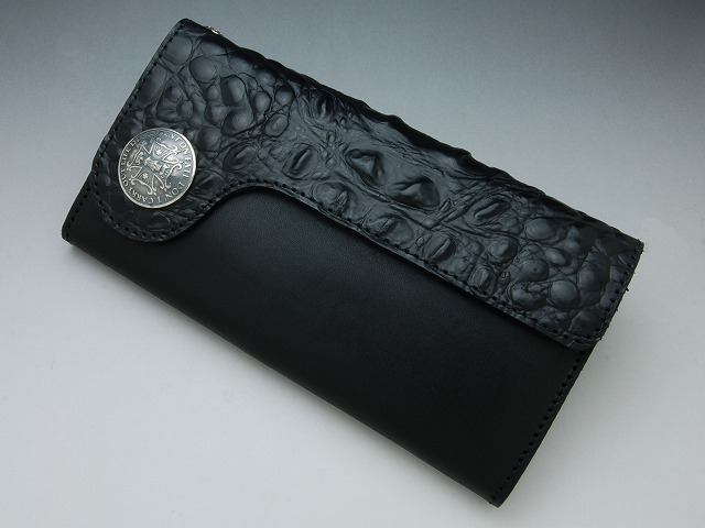 DEAL DESIGN 財布 ブラック レザー 総柄 ディールデザイン 財布 黒 DEAL DESIGN 財布 ブラック レザー 総柄 ディールデザイン 財布 黒