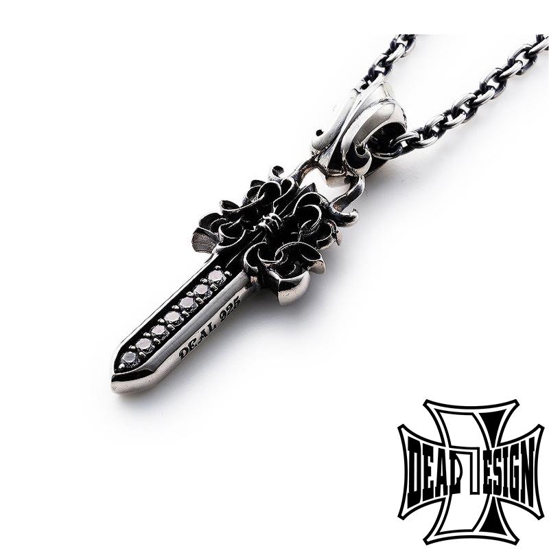 DEAL DESIGN ディールデザイン KGダガー with stone ミディアム トップ ヘッド ペンダントトップ ペンダント ネックレス シルバー925 メンズ ダガー 爆買