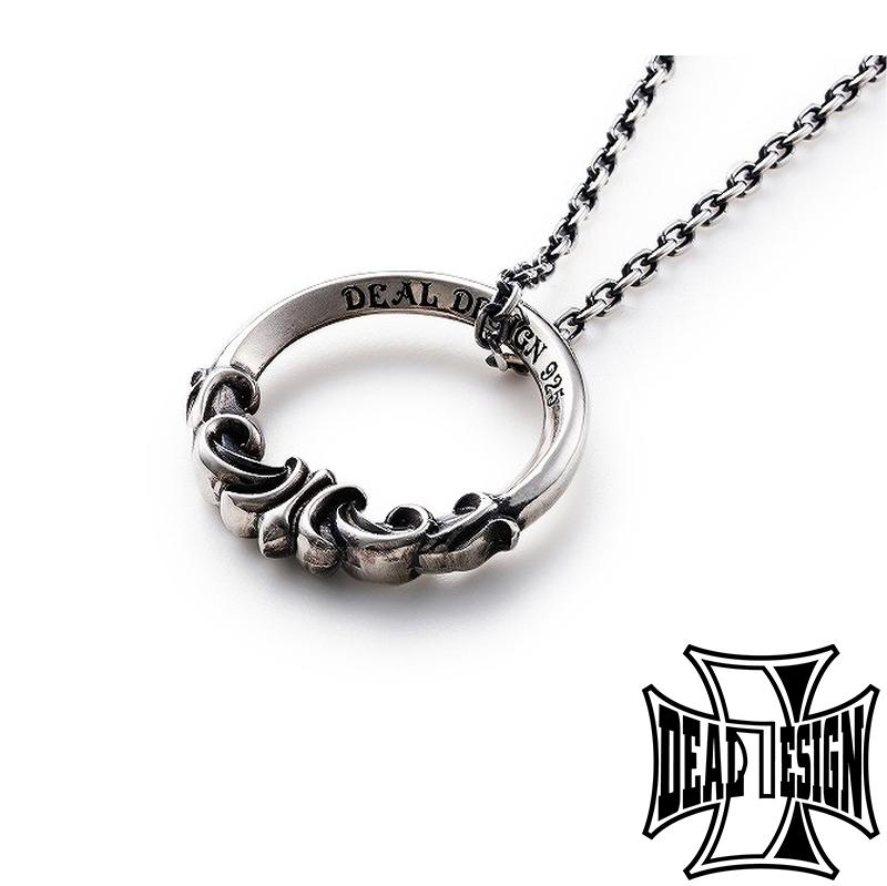 DEAL DESIGN ディールデザイン ローレルオープンリング トップ ヘッド ペンダントトップ ペンダント ネックレス シルバー925 メンズ ウェーブ 爆買