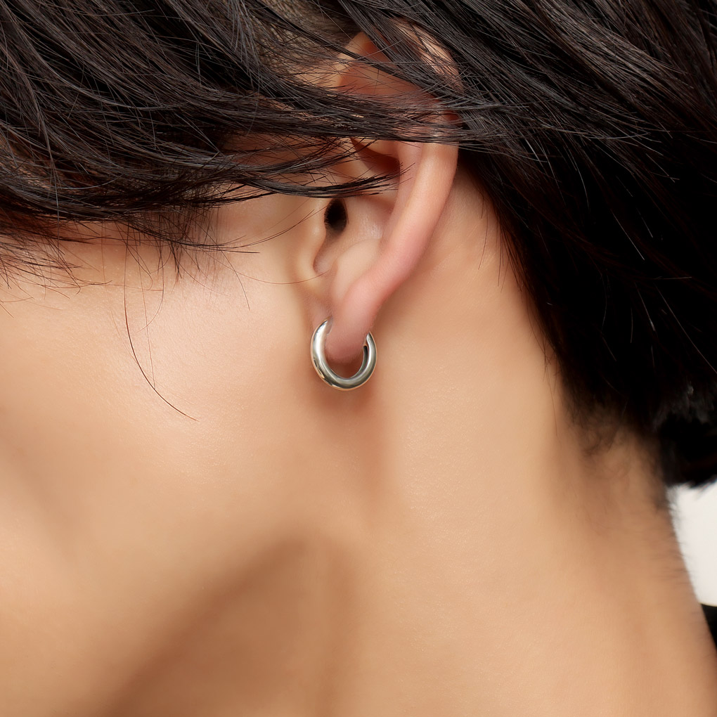 Dr MONROE（ドクターモンロー） フープ イヤリング シルバー リング