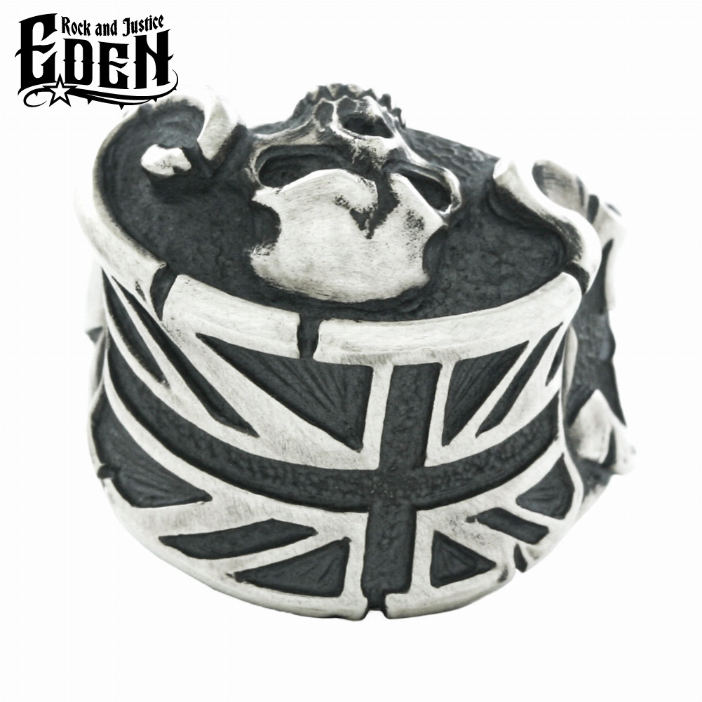 Rock and Justice EDEN �G�f�� �t���b�O�����O UK �w�� 7�`30�� �V���o�[925 �u�����h �V���o�[�A�N�Z�T���[ Flag Ring UK �����Y �j�� �ގ� �l�C ����