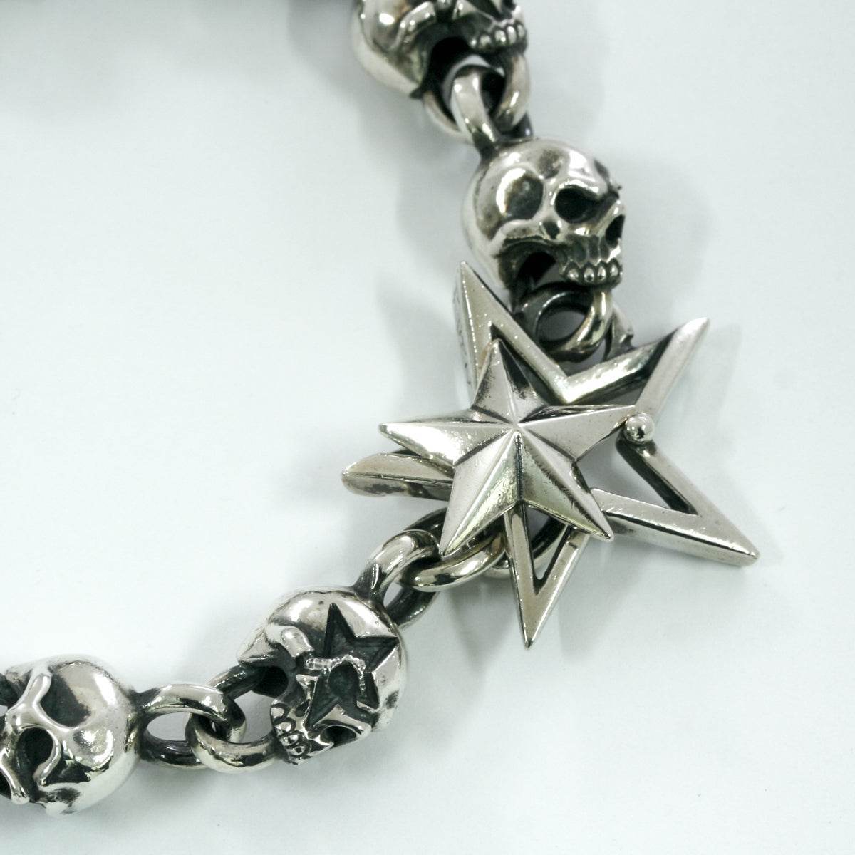 Rock and Justice EDEN エデン クラッシュスタースカルブレスレット L 腕輪 シルバー925 ブランド シルバーアクセサリー Clash Star Skull Bracelet L 爆買の画像