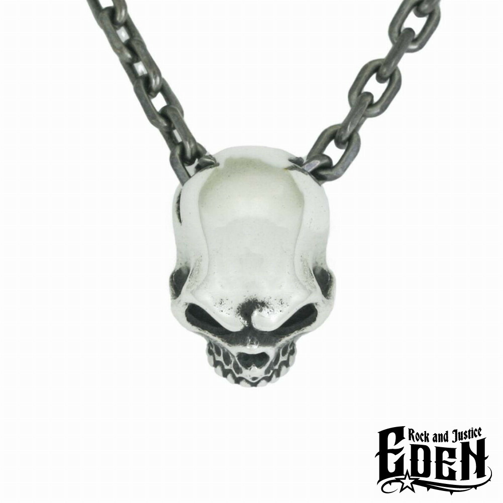 Rock and Justice EDEN エデン スカルビーズトップ チェーンなし ペンダント チャーム ネックレストップ シルバー925 ブランド シルバーアクセサリー 爆買
