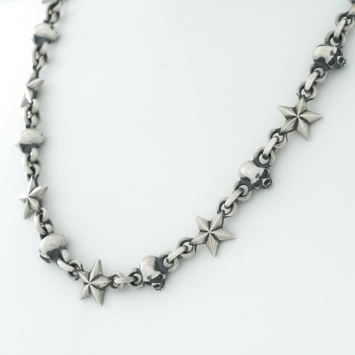 Rock and Justice EDEN エデン タイニースターアンドスカルネックレス サイド 40cm ネックレス シルバー925 ブランド シルバーアクセサリー Tiny Star 爆買の画像